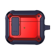 Fortitude 雙色夾扣 AirPods Pro 保護殼, 紅拼海軍藍, 單一商品