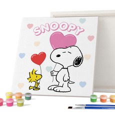 iLovePainting 花生 DIY PAINTING 25 x 25 cm, 愛心气球