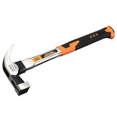 多用途高碳鋼防滑防震手柄專業用榔頭, 方齒 400g 錘頭, 1個