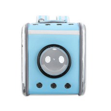 리스펫 반려동물 이동 투명 멀티 백팩, 블루, 1개