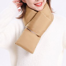 모이르벨라 컬러 숏 패딩 목도리