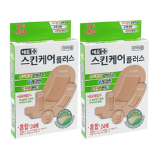 네오 스킨케어플러스 고탄력 우레탄 생활방수 밴드, 24개입, 2개