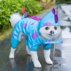 Artipet 寵物恐龍連身牽引雨衣
