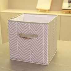 타이탄 팬트리 수납 패브릭 리빙박스, 회색 줄무늬, 1개