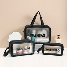 일상나눔 PVC 휴대용 방수 화장품 파우치 3종 세트