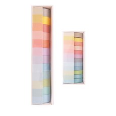 indi.k 粉彩馬卡龍紙膠帶 大12款 + 小12款 套組, 1套, 混合色