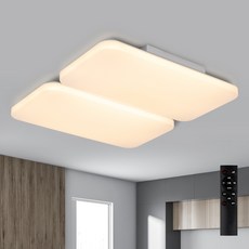 원하 폴슨에어 거실 천장 밝기조절 플리커프리 삼색변환 LED 조명 150W + 리모컨 세트, 화이트