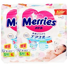Merries 妙而舒 黏貼型尿布, S, 176片