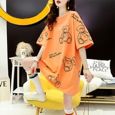 小熊印花孕婦裝