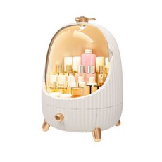 All Day Mall豪華女款化妝品收納盒 圓形 白色, 1個