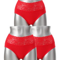 KerriLucy 蕾絲典雅孕婦高腰內褲組 3入