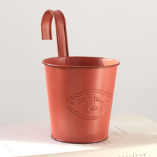 Misoroun 彩色原創分離式陽台掛式花盆, 橘棕色, 1個