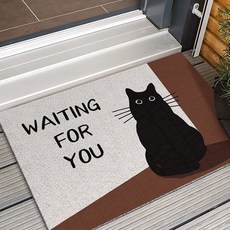 Wither Home 可愛昏暗玄關地墊, 貓咪, 1個