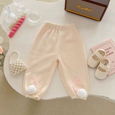 Bebeniz 女童款點綴毛球兔子運動褲