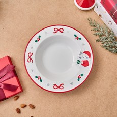 BUTTERSHOP 甜蜜聖誕義大利麵碗 23 x 23 x 4 cm, 牛奶貓, 1個