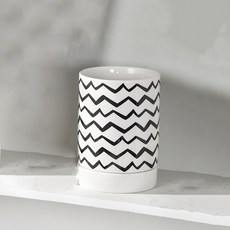 MMMII 黑白圖案高級陶瓷餐具筒 FM075, Z字形, 1個