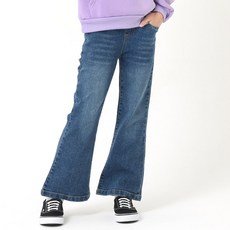 Kids Recipe 兒童款春秋季喇叭剪裁復古丹寧褲