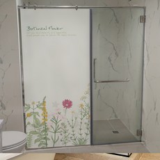 Mungkey Deco玻璃窗戶半透明彩色霧面浴廁貼紙 BSS, 056 野花