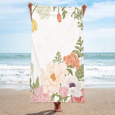 UNHAVE 夏日派對沙灘巾 90 x 180 cm, 1個, 28 花卉