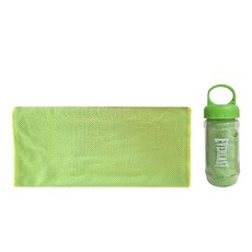 艾佛拉斯特 運動涼感巾 + 掛勾式收納盒組, 綠色, 1套