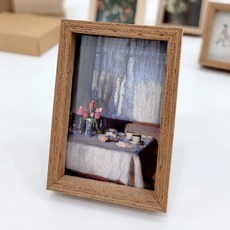 온맘컴퍼니 프랑 미니 우드 액자, 브라운, 1개