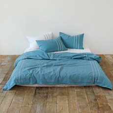 Nubile 涼爽夜晚線條涼感棉被, 土耳其藍