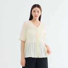 Elsso 防皺大尺碼A字短袖襯衫上衣