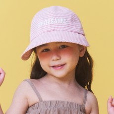 whitesands 兒童款柔軟格紋圓形常春藤寬帽