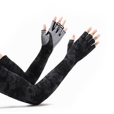 L-Elliving 自行車防滑臂腳趾左右套組, 軍黑色