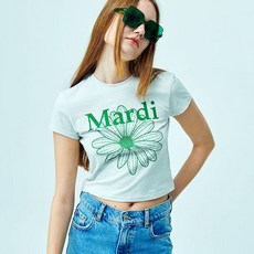 Mardi Mercredi 女款短版花朵T恤