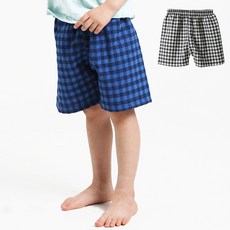 KerriLucy 童款色紗格紋5分睡褲 2件