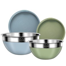 CASANI 蓋攪拌碗 4 件套, 藍綠