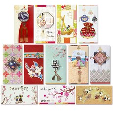 永恆 新年中秋節韓式紅包袋 12入組 Q2&Q5, 混色, 1套