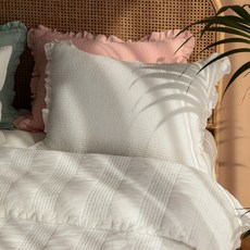 Hellosleep 荷葉邊純棉枕頭套