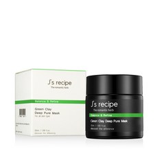 J's recipe 深層清潔綠泥面膜 50ml, 1件, 1個