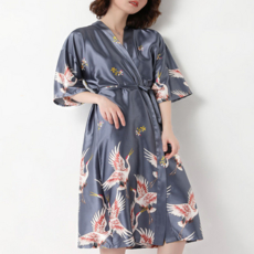 In Art 柔軟絲綢高爾夫長版浴袍 XXL, 1個, 浴袍灰色