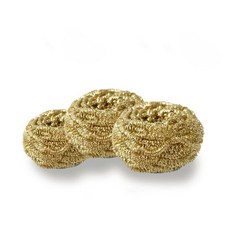 善宇Land 啵亮黃銅絲菜瓜布 35g, 3入, 1個