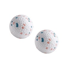 DING DONG PET 犬用水磨石造型玩具球 S號, 粉色 綠色, 2個