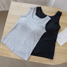 Malamute 柔軟竹纖維羅紋罩杯背心 2件組