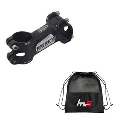 LUNJE 風格自行車把立 60 x 25.4 毫米 + 獨家袋套組 CYYP-82-2PU, 黑色（莖）, 1套