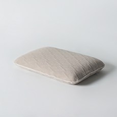 Rubber Tree 一字型乳膠枕 經典M + 外枕套組, 1套, 可可色