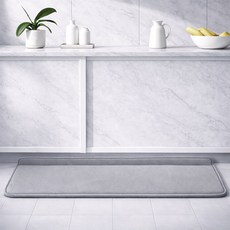 오라플 밀착 주방 PVC 푹신한 논슬립 발매트, 그레이, 1개