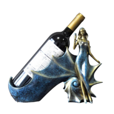 北歐酒架女孩裝飾 29 x 10.5 x 23cm, 藍色, 1個