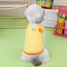 코코스튜디오 반려동물 키키 하네스 조끼패딩, 옐로우, 1개