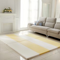 키즈아이유아용안심폴더매트일반형4단, 크림옐로우