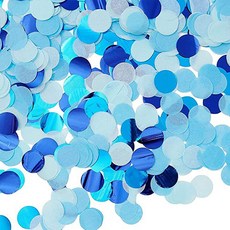 Party09 圓形五彩紙屑 2.5cm 150g, 1個, 金屬藍色調