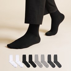 Sockpiens 男士用 Deo-free 厚實素色長筒除腳臭紳士襪 8雙 42g