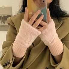 PEONIST 女款手腕保暖套 無指針織半指手套