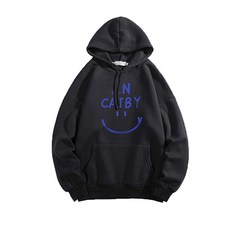 男款挺版笑臉LOGO舒適寬鬆版帽T