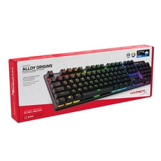 HYPERX Alloy Origins RGB 機械式電競有線標準型鍵盤, 單一顏色, HX-KB6BLX-KO, 青軸